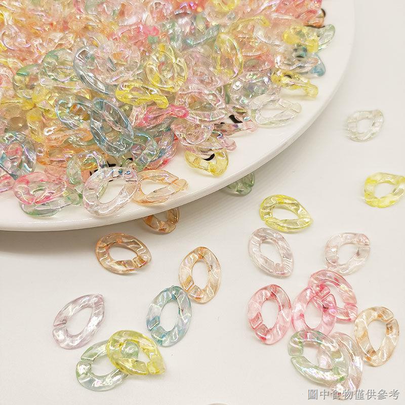 Dây Xích Acrylic Tự Lắp Ráp Hình Biểu Tượng Cảm Xúc Màu Sắc Trang Trí Đồ Trang Sức / Vòng Tay / Dây Chuyền Có Thể Tháo Rời diy