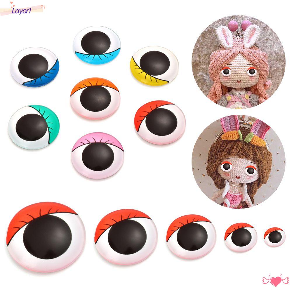 Set 1 50 Mắt Thủy Tinh 6 / 10 / 16 / 20 / 25mm Làm Mắt Búp Bê / Trang Sức Thủ Công