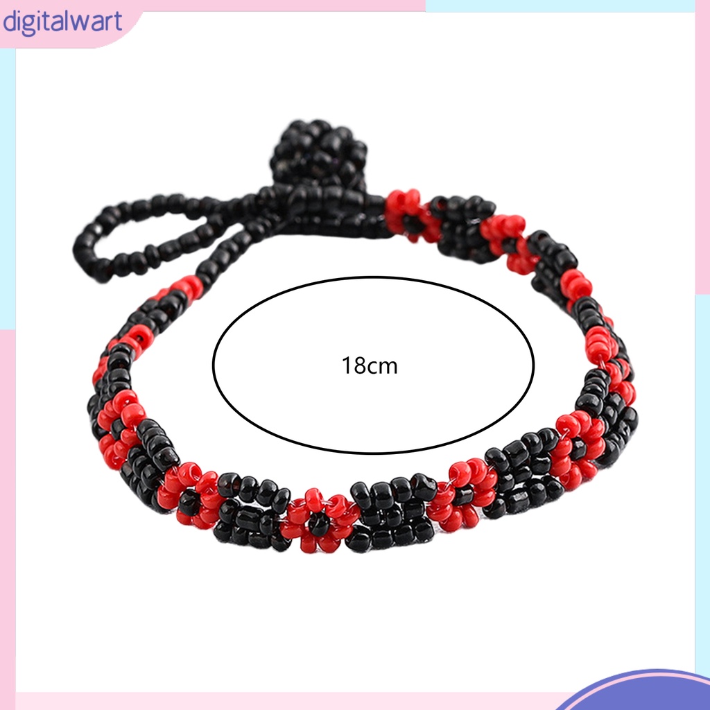Vòng Đeo Tay Xỏ Hạt Nhựa Resin Chống Nước Họa Tiết Hoa Handmade Phong Cách Dân Tộc Cho Nữ