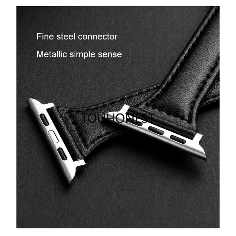 Dây Đeo Bằng Da Sang Trọng Cho Đồng Hồ Thông Minh Apple Watch 7 6 5 SE 8 4 3 2 38mm 40mm 41mm 42mm 44mm 45mm 49mm T500 T700