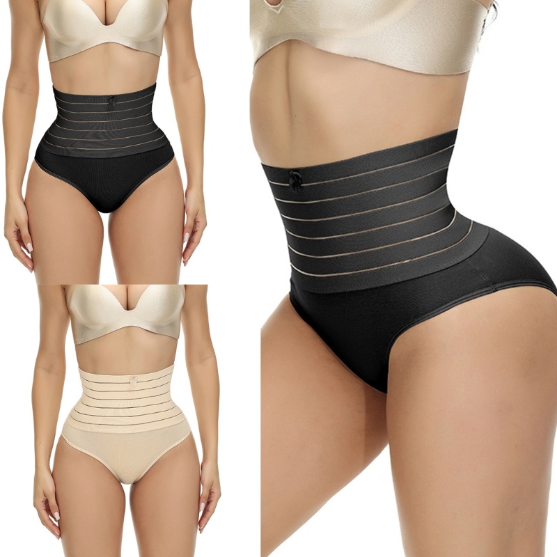 Xiangbao Quần Lót Lưới Không Đường May Lưng Cao Định Hình Eo Cao Kiểm Soát Bụng Cho Nữ