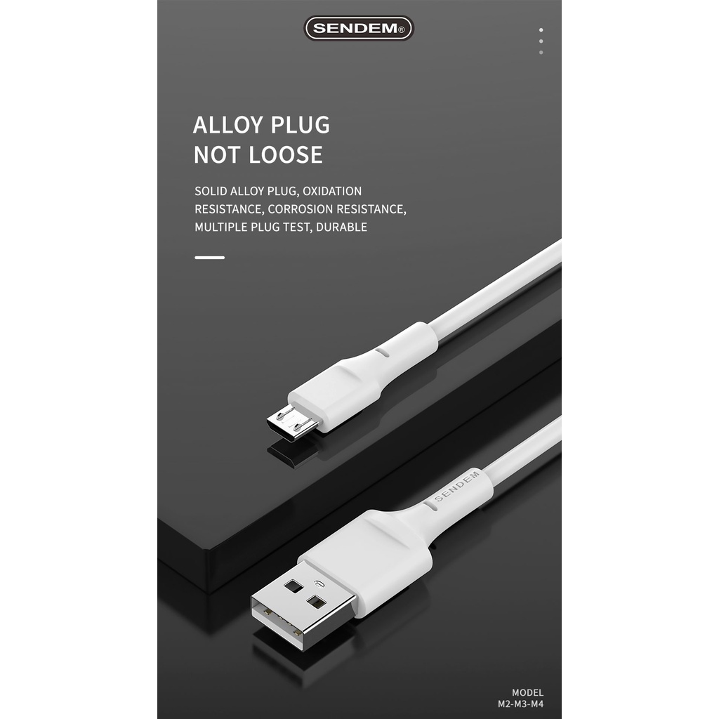 Cáp dữ liệu Sendem M4 5A sạc nhanh thông minh
