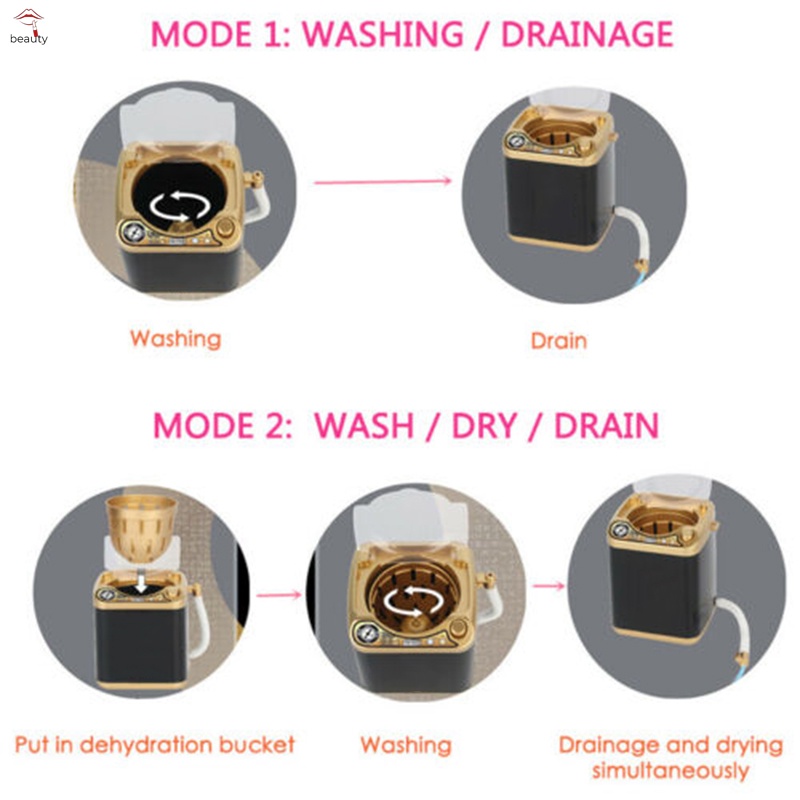 Máy Giặt Đồ Chơi Mini Bằng Nhựa ABS Chất Lượng Cao An Toàn Cho Bé