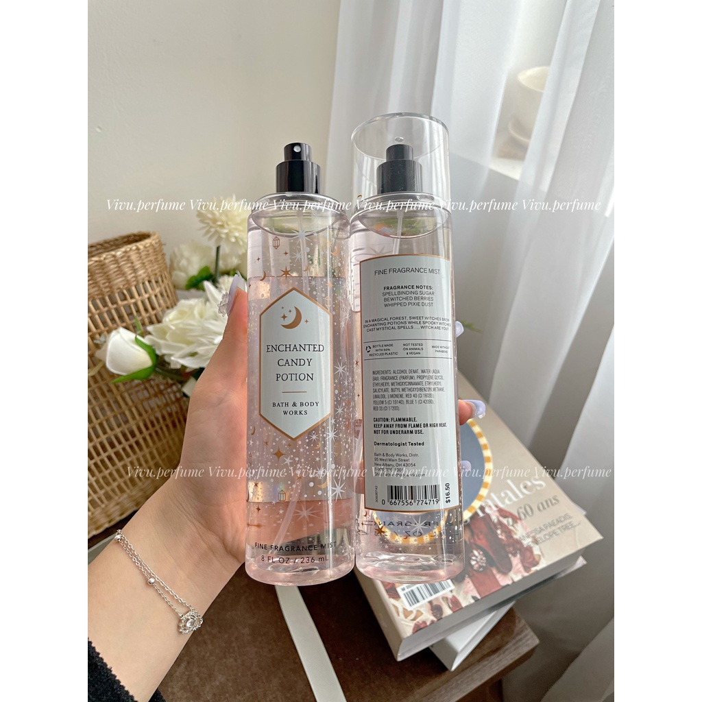 Bodymist BBW hương Enchanted Candy Potion