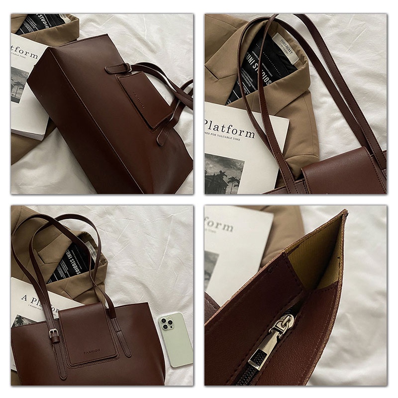 AlphaZ Túi Xách Đeo Vai Sức Chứa Lớn Phong Cách Đơn Giản Hợp Thời Trang Cho Nữ