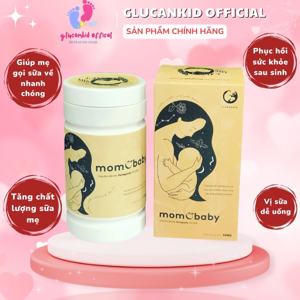 Bột lợi sữa Mom&Baby 500g - Bột ngũ cốc bổ sung dinh dưỡng, giúp tăng lượng sữa cho mẹ - Glucankid