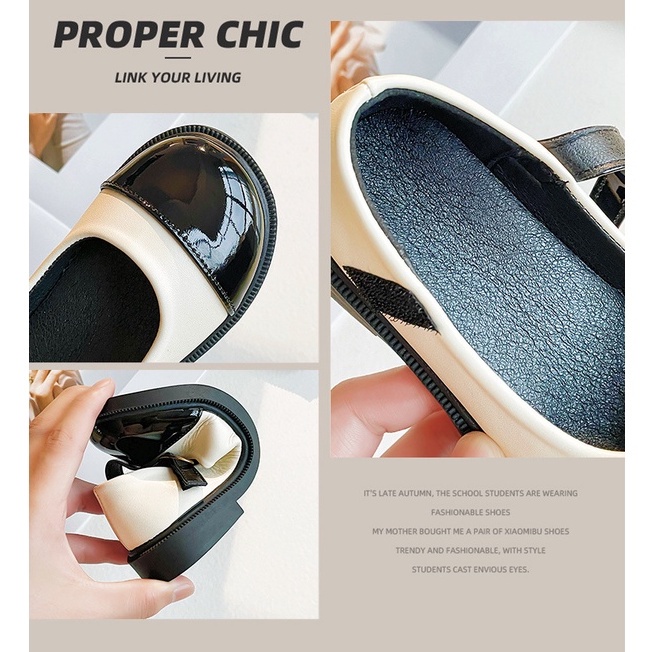 Giày búp bê bé gái vintage từ 2 tuổi đến 10 tuổi thời trang hoạt tiết đáng yêu phong cách hàn quốc