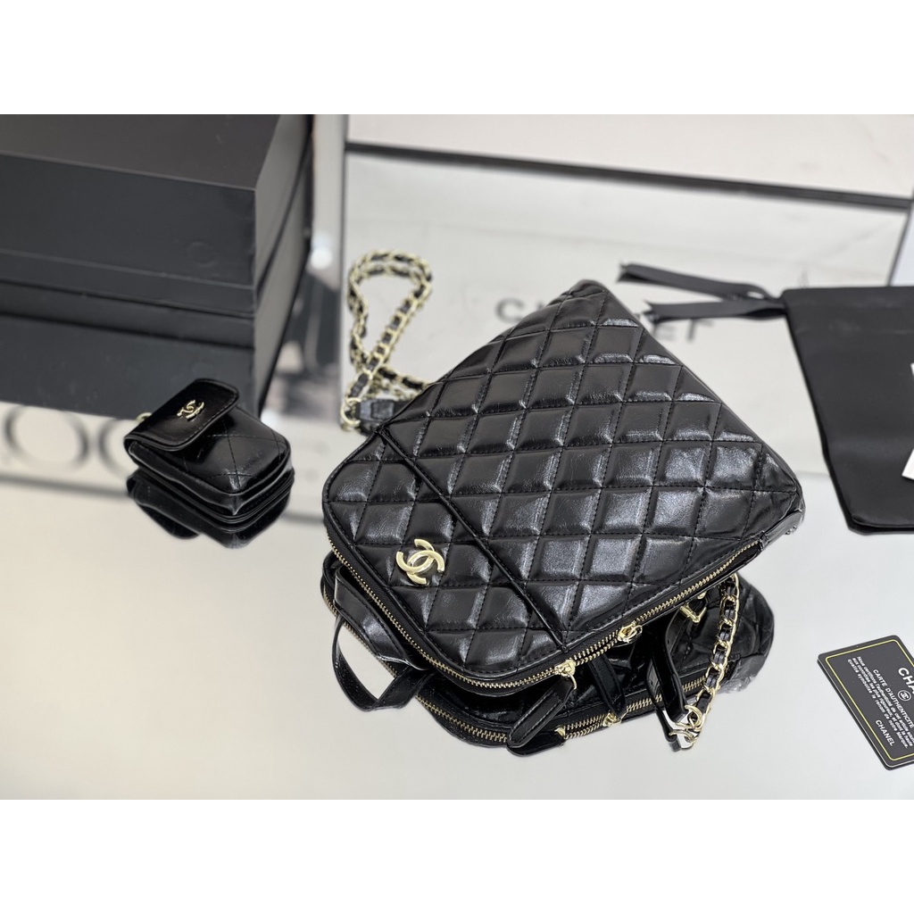 Balo chần trám 23A khóa kéo miệng CHẤT DA NHÁM, BÓNG LOẠI DA MỚI SIZE : 22 X 24cm FULLBOX VIP NAM CHÂM, TÚI VẢI , BILL