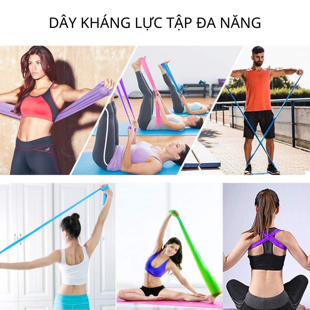 Dây cao su đàn hồi kháng lực tập thể dục Gym Yoga 1.5m