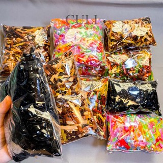 Thun cột tóc, chun cột tóc 100gr thun đen, mix màu sỉ - lẻ beeplaza