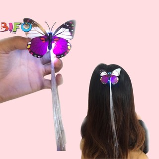 Kẹp tóc phát sáng hình bướm xinh đẹp cho bé