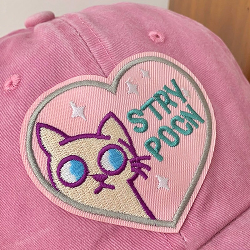 Mũ Lưỡi Trai Thể Thao Mềm Mại Thêu Họa Tiết Phong Cách Hàn Quốc