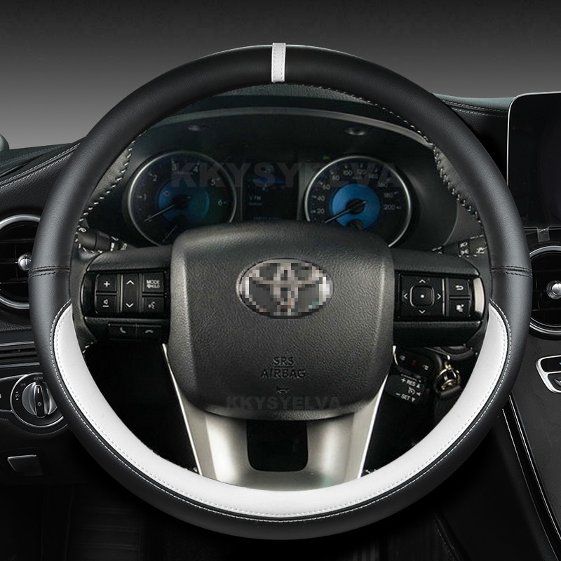 Bọc Vô Lăng Bằng Da Sợi Nhỏ Cho Xe Hơi Toyota Fortuner 2016-2019 2021 Hilux 2015-2019 2020 2022