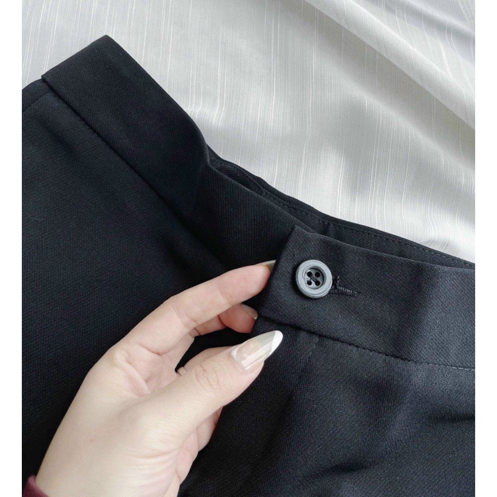 Quần loe cạp cao Caliesweet quần ống loe cạp cao chất tuyết mưa cao cấp