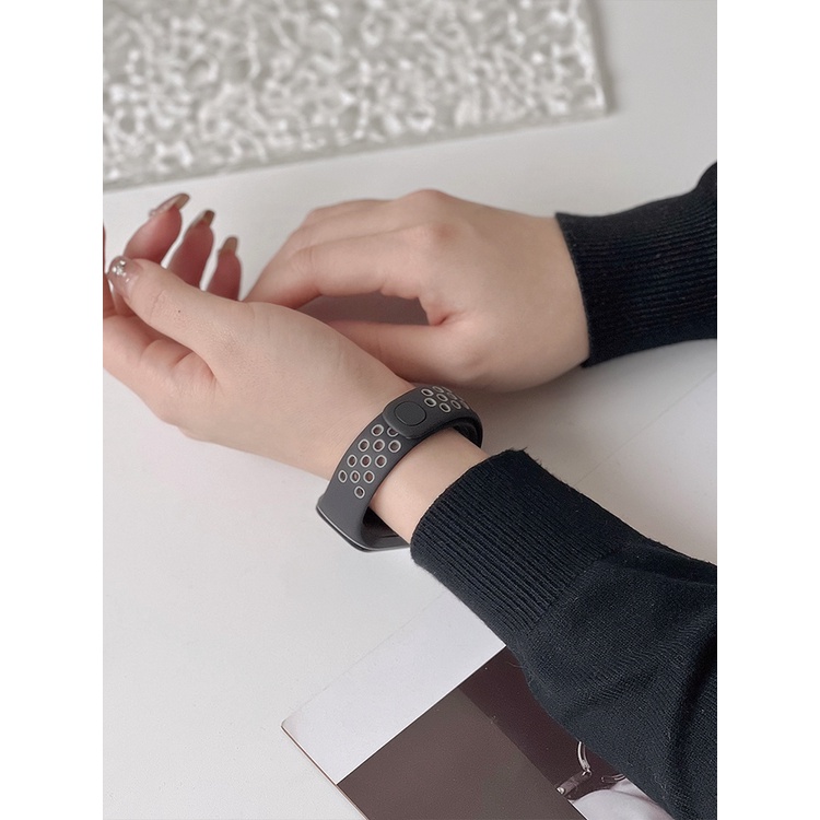 Dây Đeo Silicon 2 Lỗ Thoáng Khí Không Thấm Mồ Hôi Cho Đồng Hồ Thông Minh Redmi