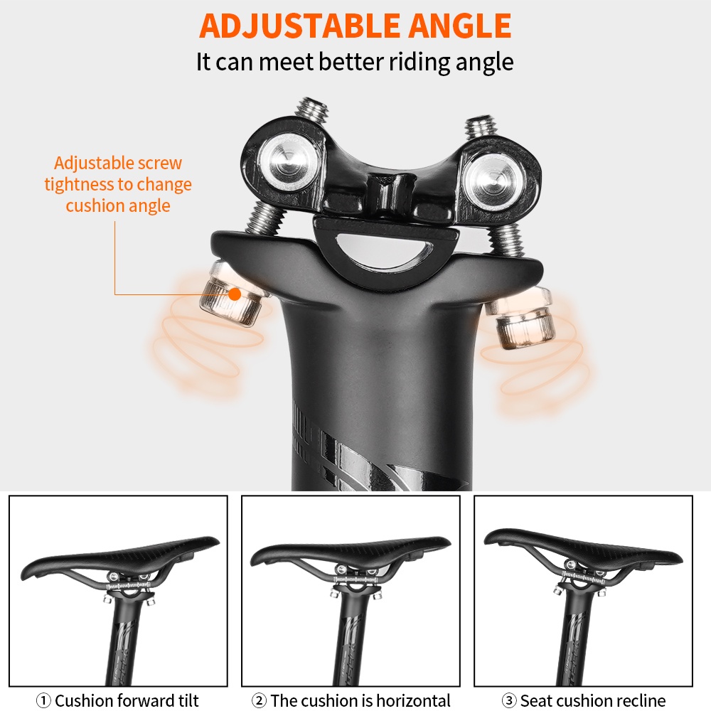 Cốt Yên Xe Đạp Leo Núi Tosek 27.2 / 30.8 / 31.6mm Dài 400mm Chất Liệu Sợi Carbon Màu Đen Nhám