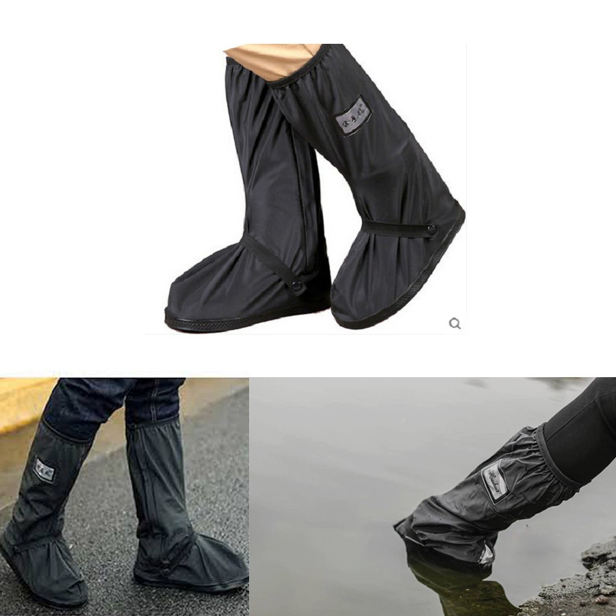 Ủng Đi Mưa, Ủng Bọc Giày Đi Mưa Cổ Cao Đế Cao Su Chống Trơn Trượt Cao Chất Liệu Nhựa PVC Cao Cấp