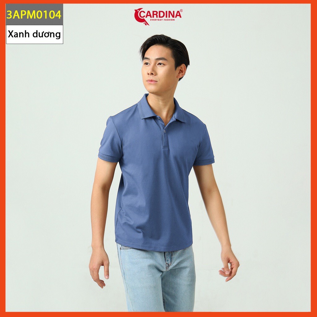 Áo Polo Nam 𝐂𝐀𝐑𝐃𝐈𝐍𝐀 Cao Cấp Chất Cotton Mỹ Áo Thun Cổ Bẻ Cộc Tay Mềm Mại Trẻ Trung Siêu Mát Khử Mùi 3APM01