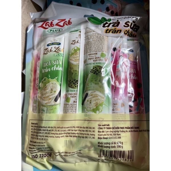 Thạch Zai Zai Vị Trà Sữa Chân Trâu Túi 650gr