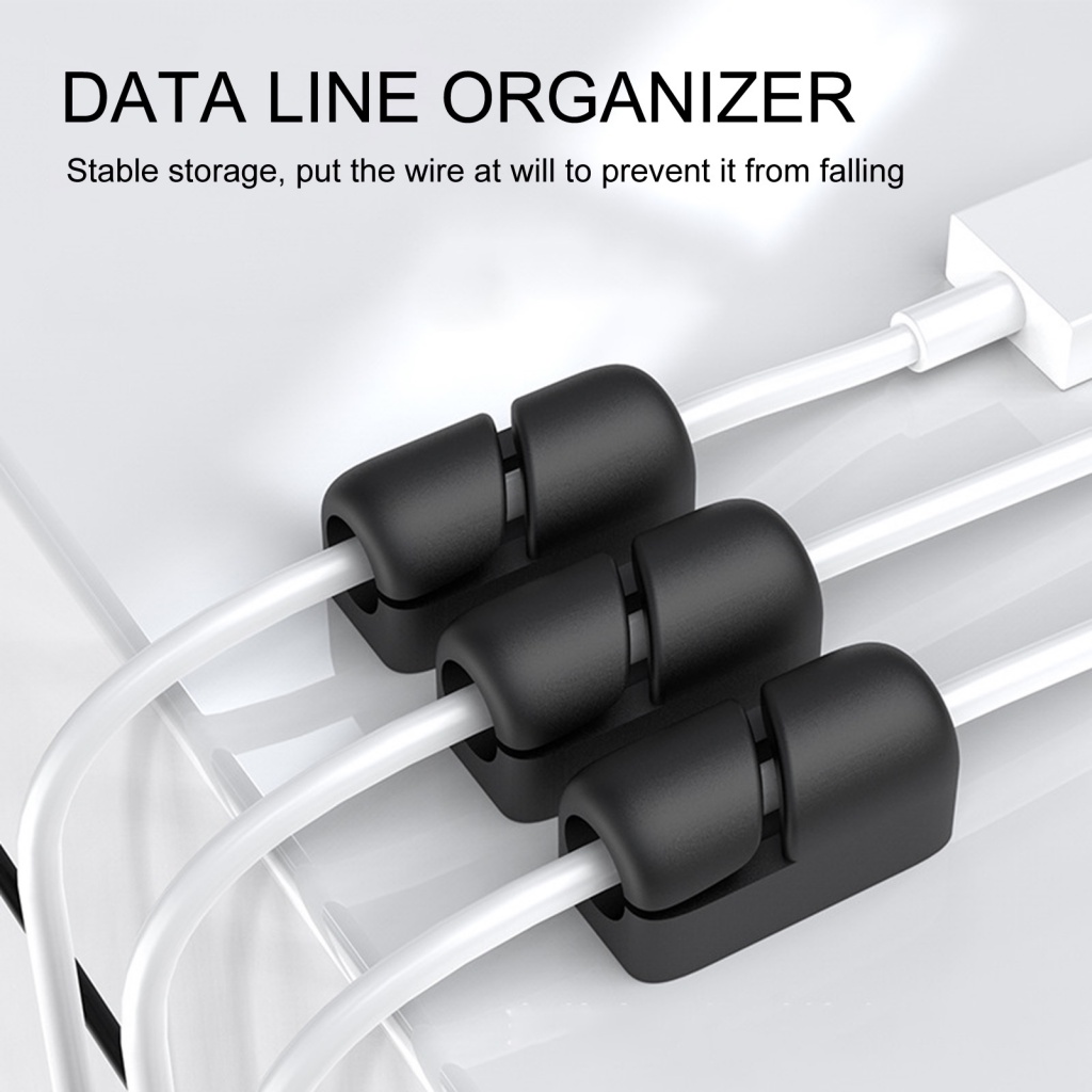 Kẹp Cố Định Dây Cáp USB Tự Dính Hình Hoa Hướng Dương Bằng Silicone