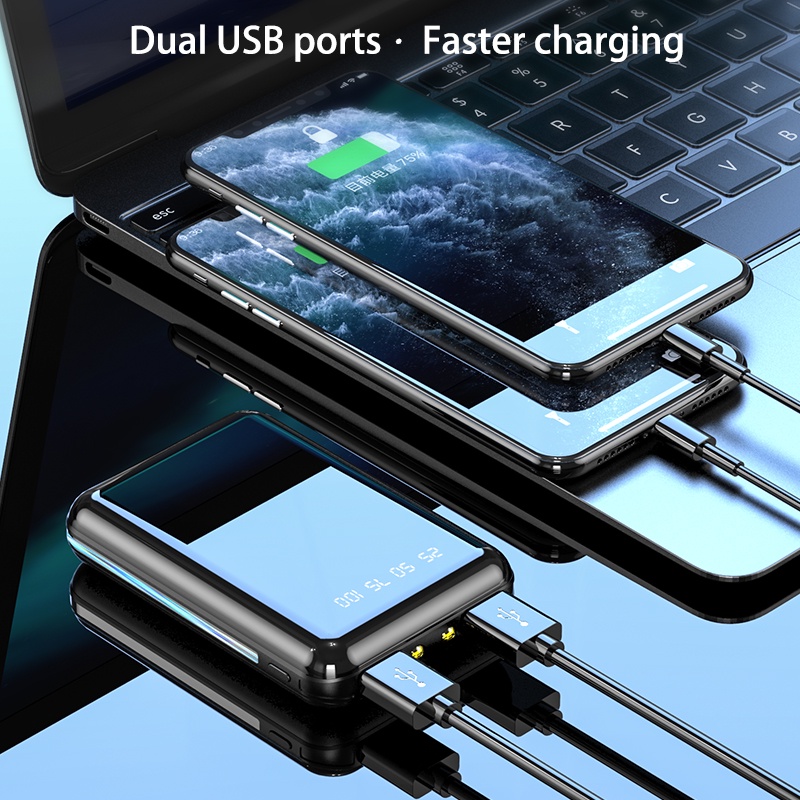 Pin Sạc Dự Phòng Mini 50000mAh Có Màn Hình LED Hiển Thị Cho Xiaomi Iphone Samsung