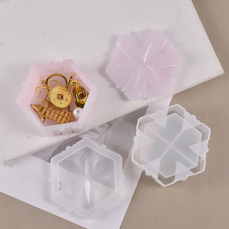 Set 2 Khuôn Silicone Tạo Hình Ngôi Sao Sáu Cánh Dùng Trang Trí DIY