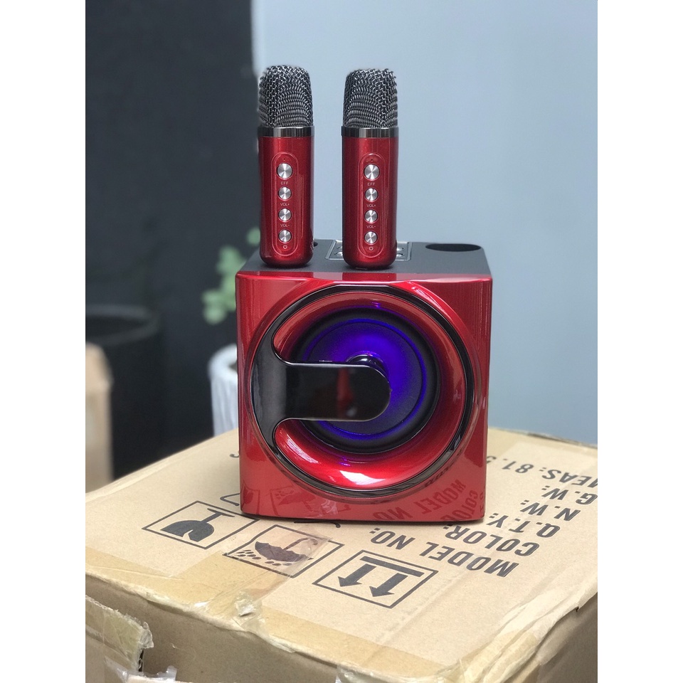 Loa Bluetooth Karaoke Su-Yord YS207 kèm 2 micro mẫu mới