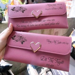 VÍ DA NỮ KHẮC THEO YÊU CẦU