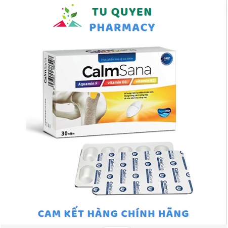Viên canxi CalmSana Bổ sung canxi, vitamin D3 cho trẻ em , người lớn và người cao tuổi Hộp 30 viên