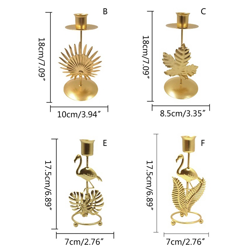 Giá Đỡ Nến Hình Chiếc Lá Bằng Sắt Phong Cách Bắc Âu Độc Đáo Trang Trí Nhà Cửa / Tiệc Cưới