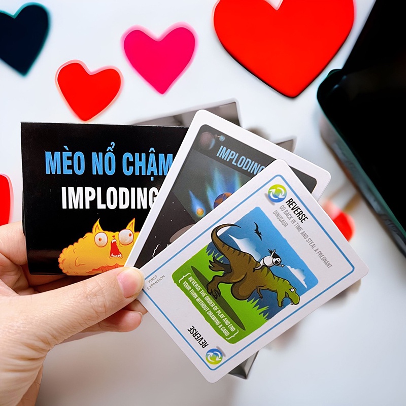 Combo 3 bản mèo mở rộng boardgame thẻ bài hấp dẫn kèm hướng dẫn tiếng Việt
