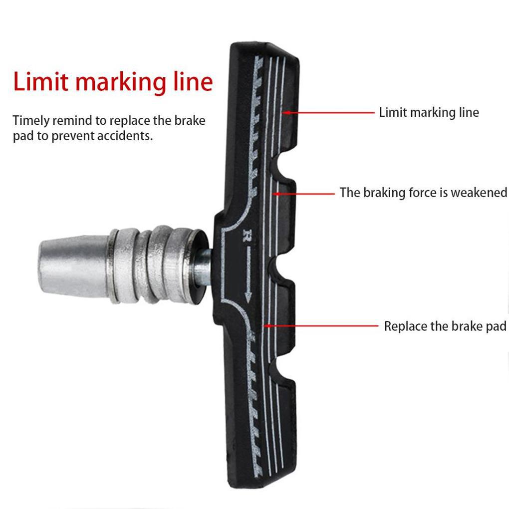 Set 2 Cặp Má Phanh Xe Đạp Trái Phải Bằng Cao Su Chống Trượt Giảm Tiếng Ồn