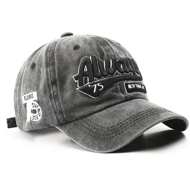 Mũ Lưỡi Trai Thêu Chữ Distress Thời Trang Đường Phố Mới Cho Nam Nữ Haobing boutiqu