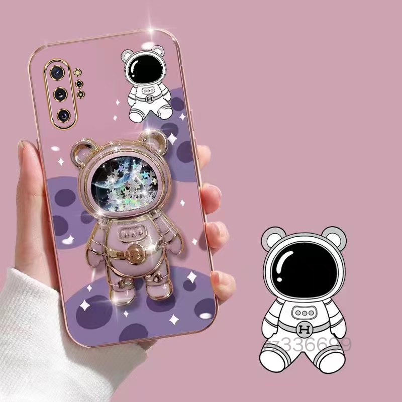 Ốp lưng Samsung note 10 lite Samsung A81 note 20 note 20 Ultra Ốp Điện Thoại TPU Siêu Mỏng Hình Gấu 3D Kèm Giá Đỡ Cho Samsung note 10 lite Samsung A81 note 20 note 20 Ultra