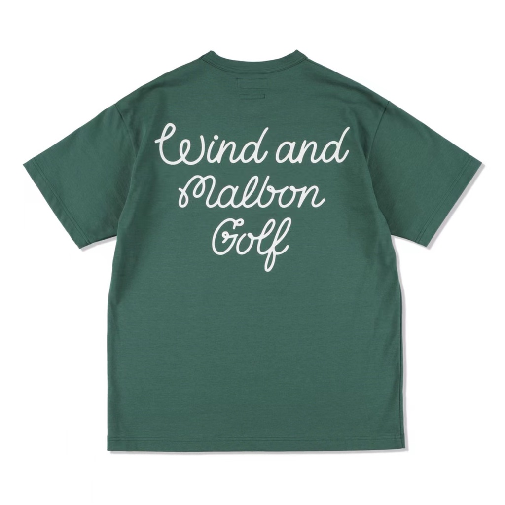 Áo Thun Đánh Golf Malbon Cổ Tròn Ngắn Tay Dáng Rộng In Chữ Sau Lưng Thời Trang Cho Nam Và Nữ