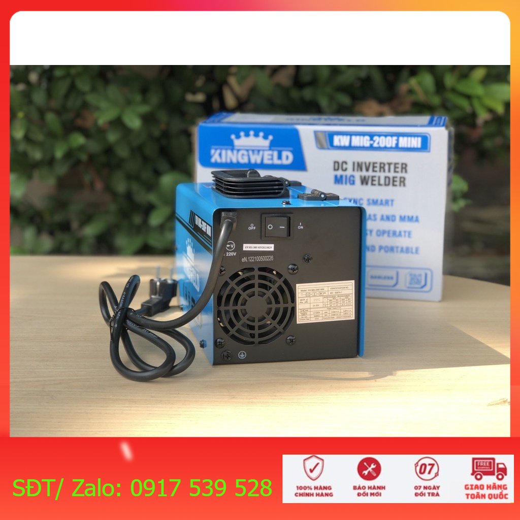 Máy hàn Mig 2 Chức Năng Kingweld KW MIG 200F MINI. Hàng Mới 100%