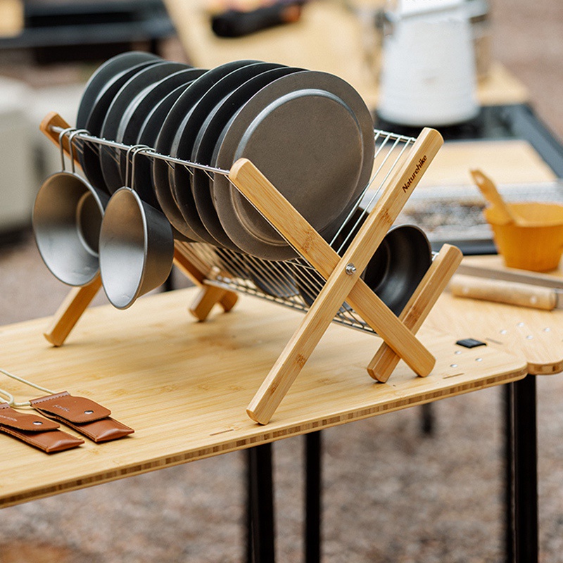 Naturehike 1 Giá Để Chén Dĩa Bằng Thép Không Gỉ Có Thể Gấp Gọn Tiện Dụng