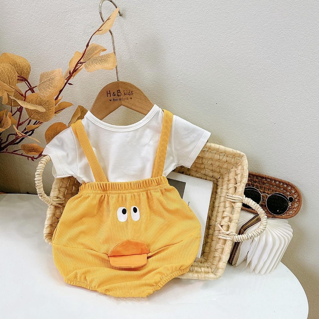 Body yếm hình vịt kèm áo cotton