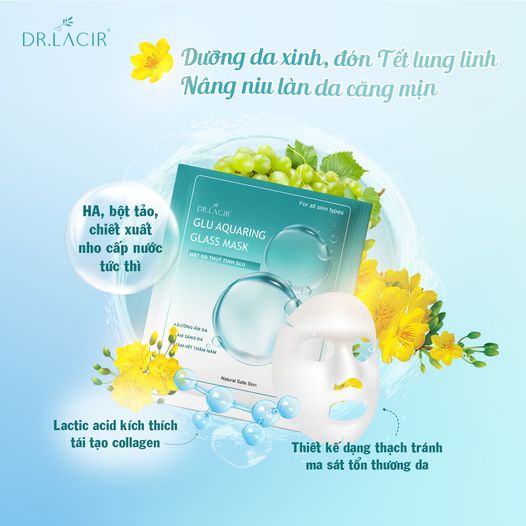 Mặt Nạ Thuỷ Tinh Glutathione Căn Bóng Dr Lacir