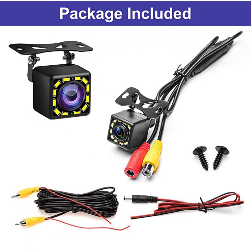 Camera Lùi Xe CCD 12Led Chống Thấm Nước Quay 170 Độ HD