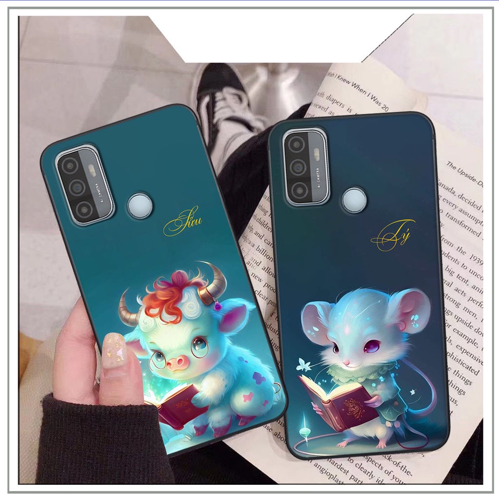 Ốp Oppo A53 in hình silicon dẻo 12 con giáp học sinh  cute - đáng yêu, chống shock chất lượng