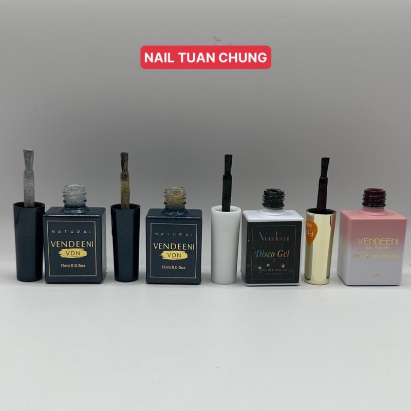 Sơn Gel Nhũ Flash Vàng Bạc Đỏ Đen VENDEENI , Flash Pháo Hoa