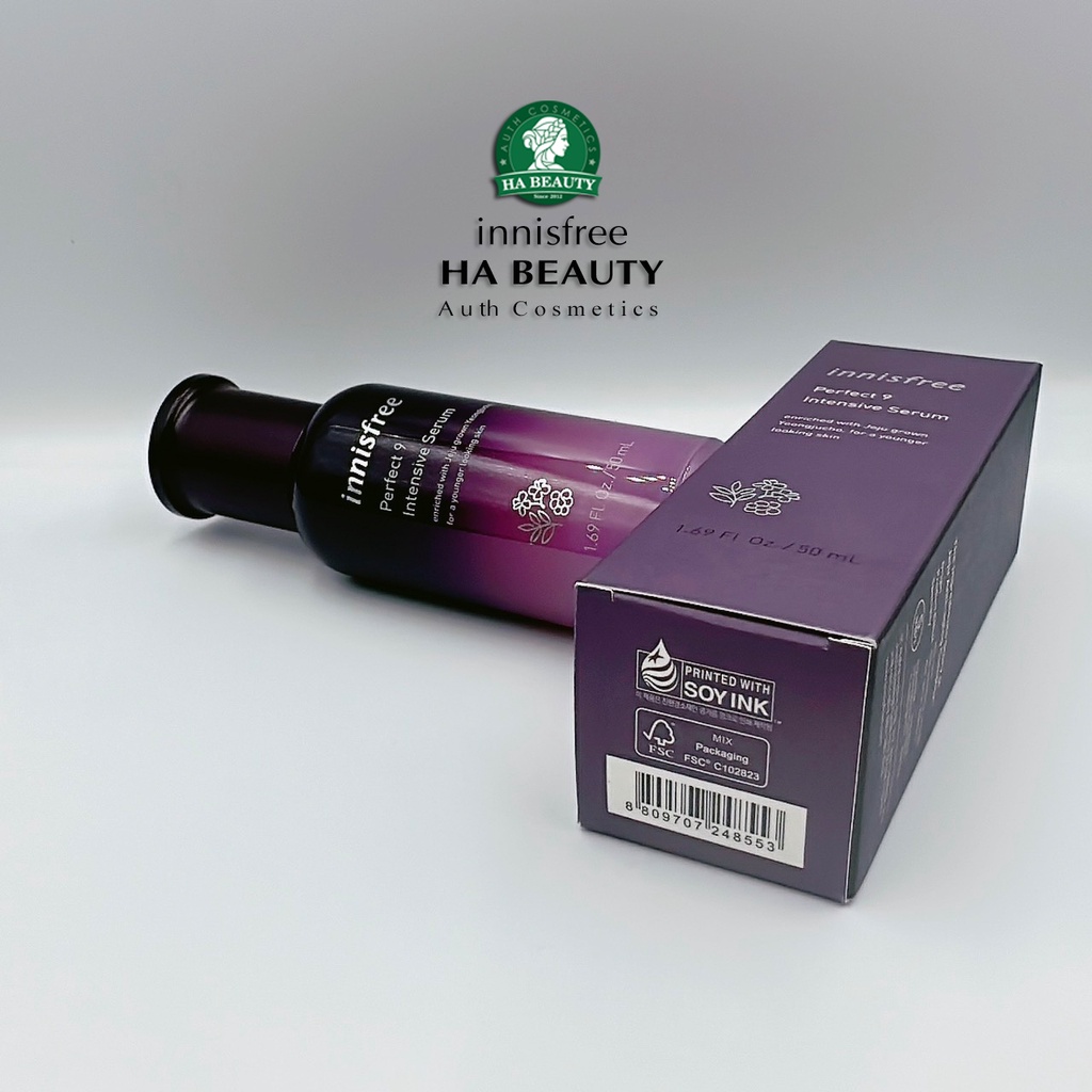 Tinh chất chống lão hóa chuyên sâu 9 loại thảo mộc innisfree Perfect 9 Intensive Serum 50 ml