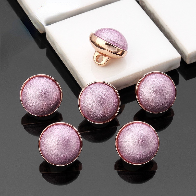 Set 5 Nút Tròn Đính Ngọc Trai Giả 10MM