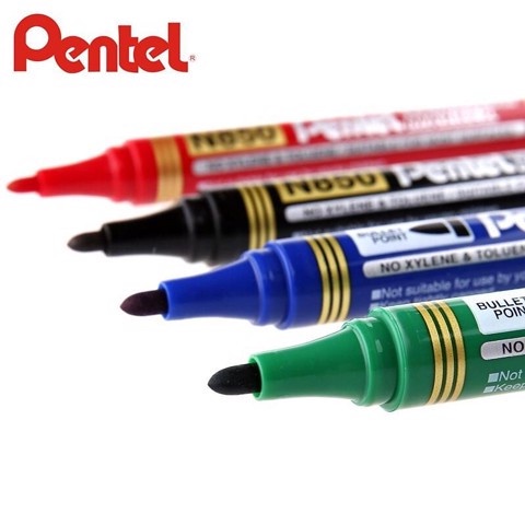 Bút Dạ Dầu Pentel N850 - Mực Nhanh Khô Không Nhòe Khi Thấm Nước - Viết Được Trên Nhiều Chất Liệu
