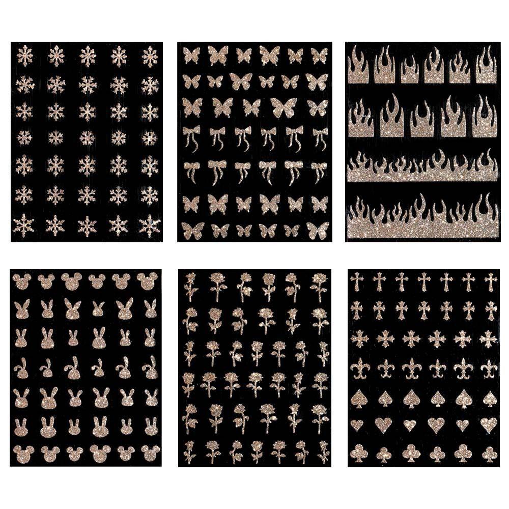 Miếng Dán Trang Trí Móng Tay Họa Tiết Hoa Và Bướm Thời Trang Cho Nữ