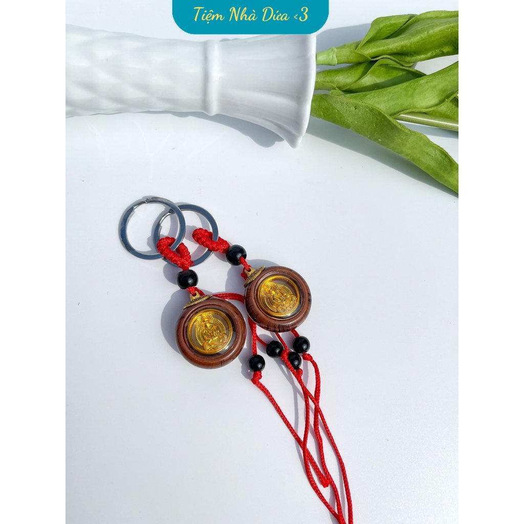 Móc khóa gỗ phật xoay cho nam nữ, mang phong cách vintage đẹp và rẻ của Tiệm Nhà Dứa