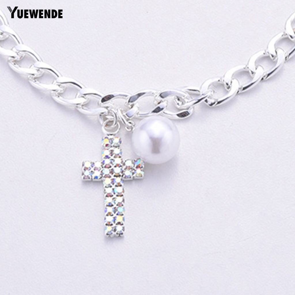 Vòng Cổ Mặt Chữ Thập Đính Đá Thanh Lịch Có Thể Điều Chỉnh Cho Thú Cưng