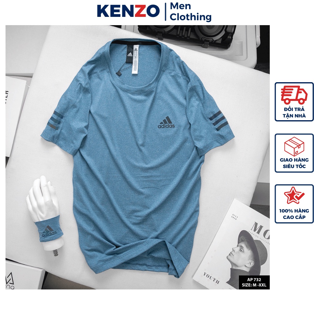 Áo Adidas nam thun lạnh form chuẩn hàng đẹp xịn mùa hè Hàng Hiệu Kenzo KN732 Áo thun thể thao nam cộc tay nhiều màu 2023