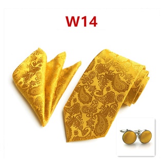 Set phụ kiện EFAN cà vạt khăn tay vuông và cặp khuy măng sét nhiều màu sắc tùy chọn thời trang dành cho nam